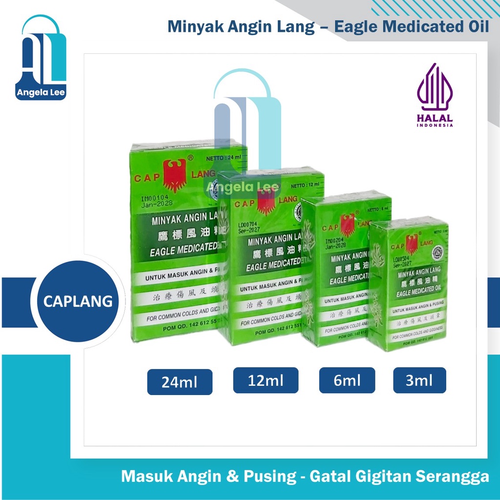 Cap Lang Minyak Angin Lang Eagle Medicated Oil Masuk Angin Pusing