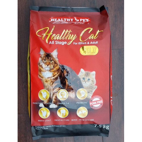 Healthy Pet Cat 7.5KG All Life Stages Kitten Adult Gold Makanan Kucing