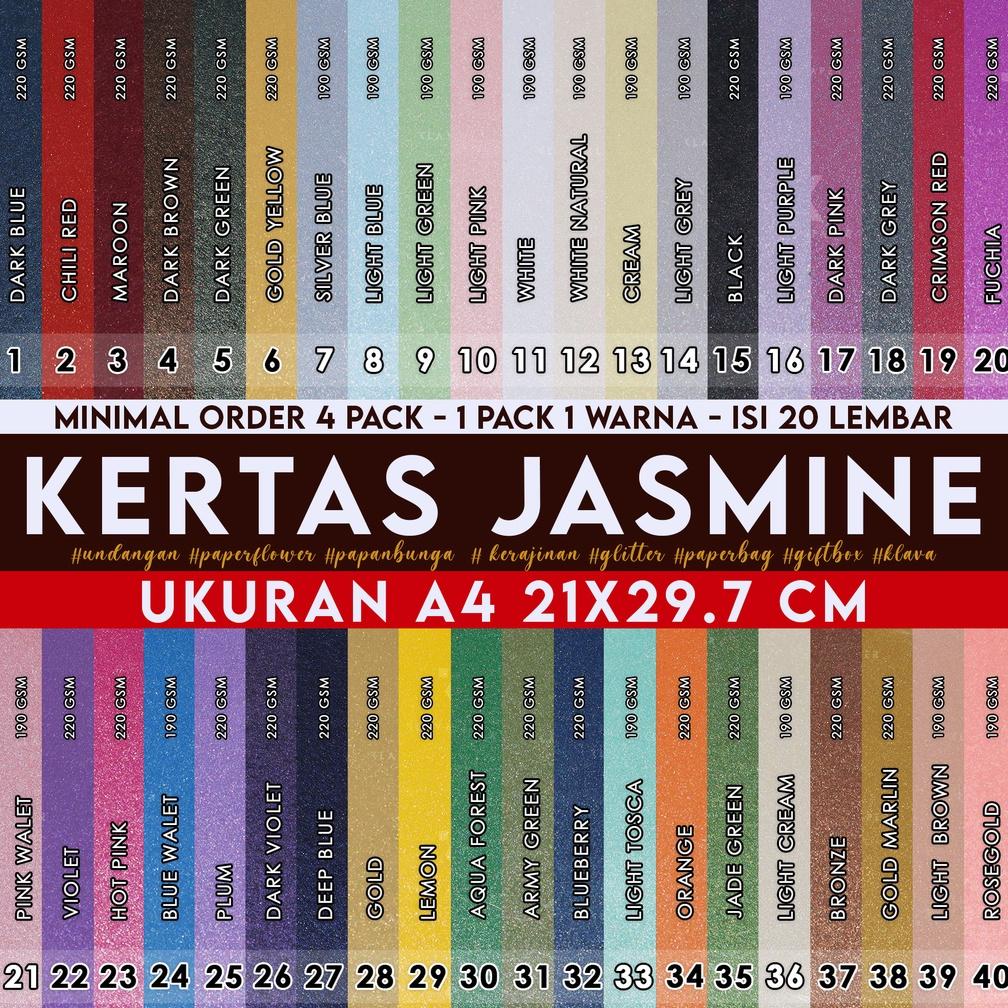 

Kertas Jasmine A4 Per Pack, Kertas Undangan Kerajinan Paper Flower, Sertifikat, KLAVA