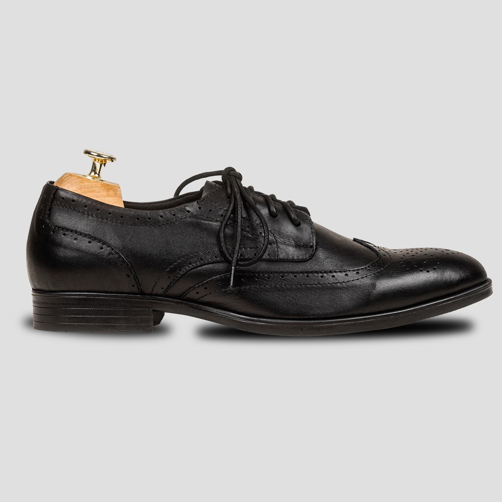 Jackwell Marc Brogues Black/ Sepatu Pantofel / Sepatu Kulit Pria