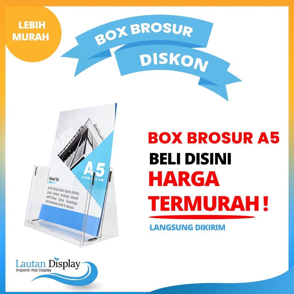 

SobatSaga Bok Brosur A5 Akrilik 2mm,Tempat Penyimpanan Brosur Acrylic Model Lem