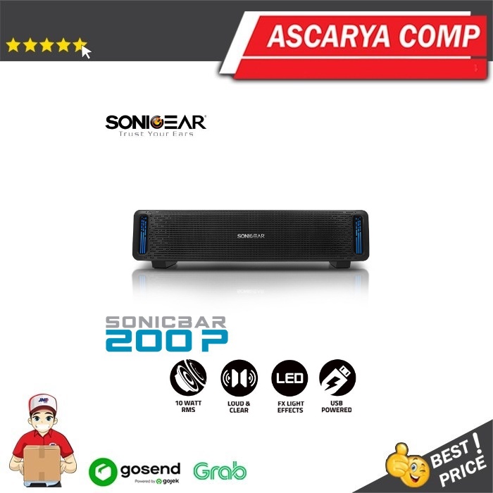 SonicGear 200P Powerful SoundBar Sonicbar with Brilliant Light Effect