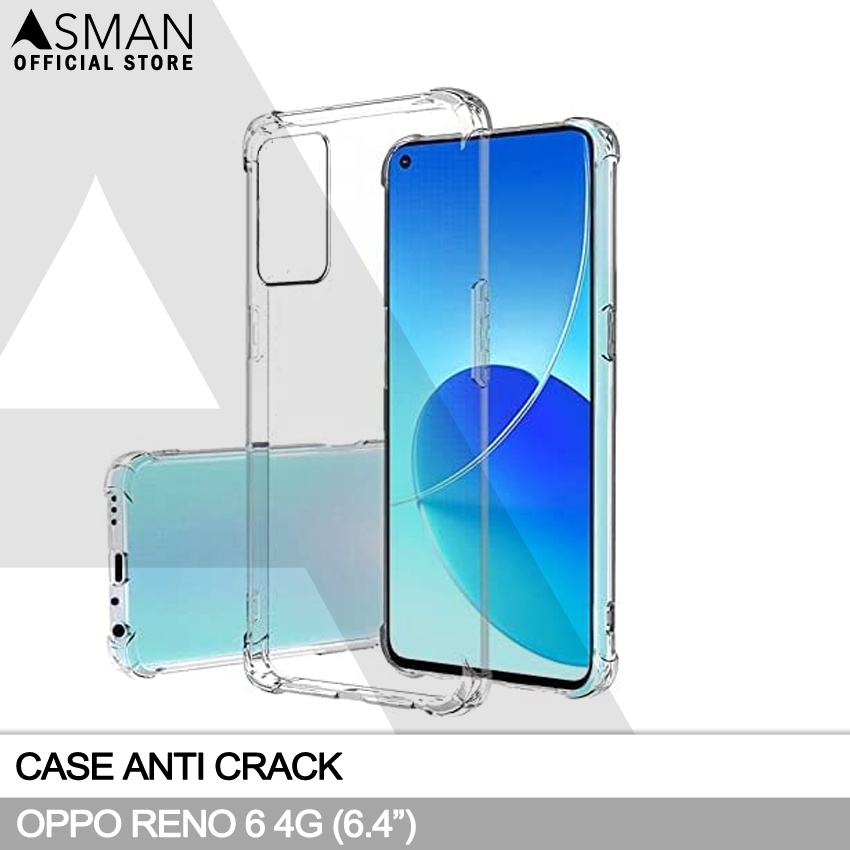 Anti Crack Oppo Reno 6 4G (6.4") | Soft Case Anti Bentur - Clear