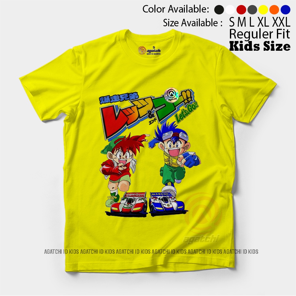 Baju Kaos Atasan Anak Laki-laki Anime Lets And Go Tamiya Magnum Sonis Saber