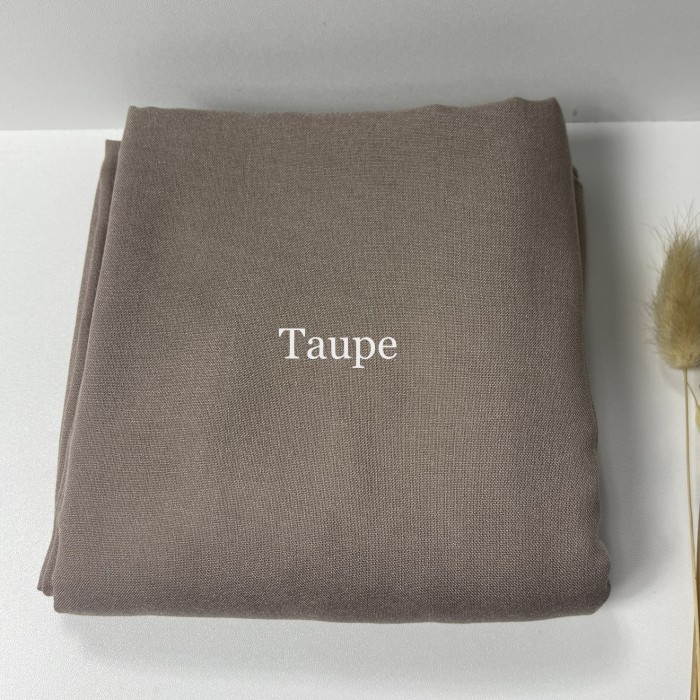 TERLARIS Hijab Jilbab Kerudung Segiempat Syar'i Polos Voal Superfine Tepi Jahit - Taupe