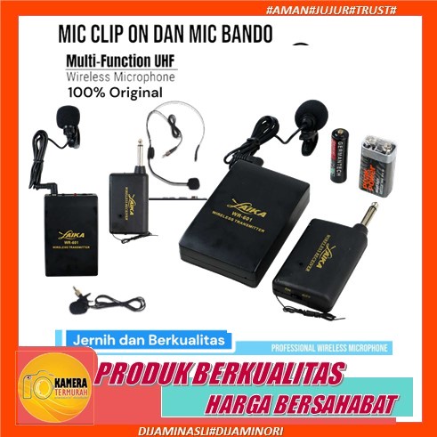 Mic Clip On Wireless Mic Imam Masjid/Ceramah/Presentasi Original