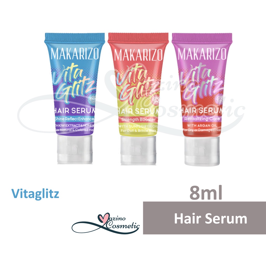 Makarizo Vitaglitz Hair Serum 8ml | Strength Booster | Revitalizing Care | Shine Reflect