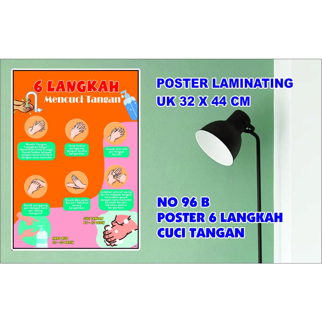 POSTER NO 96B MENCUCI TANGAN