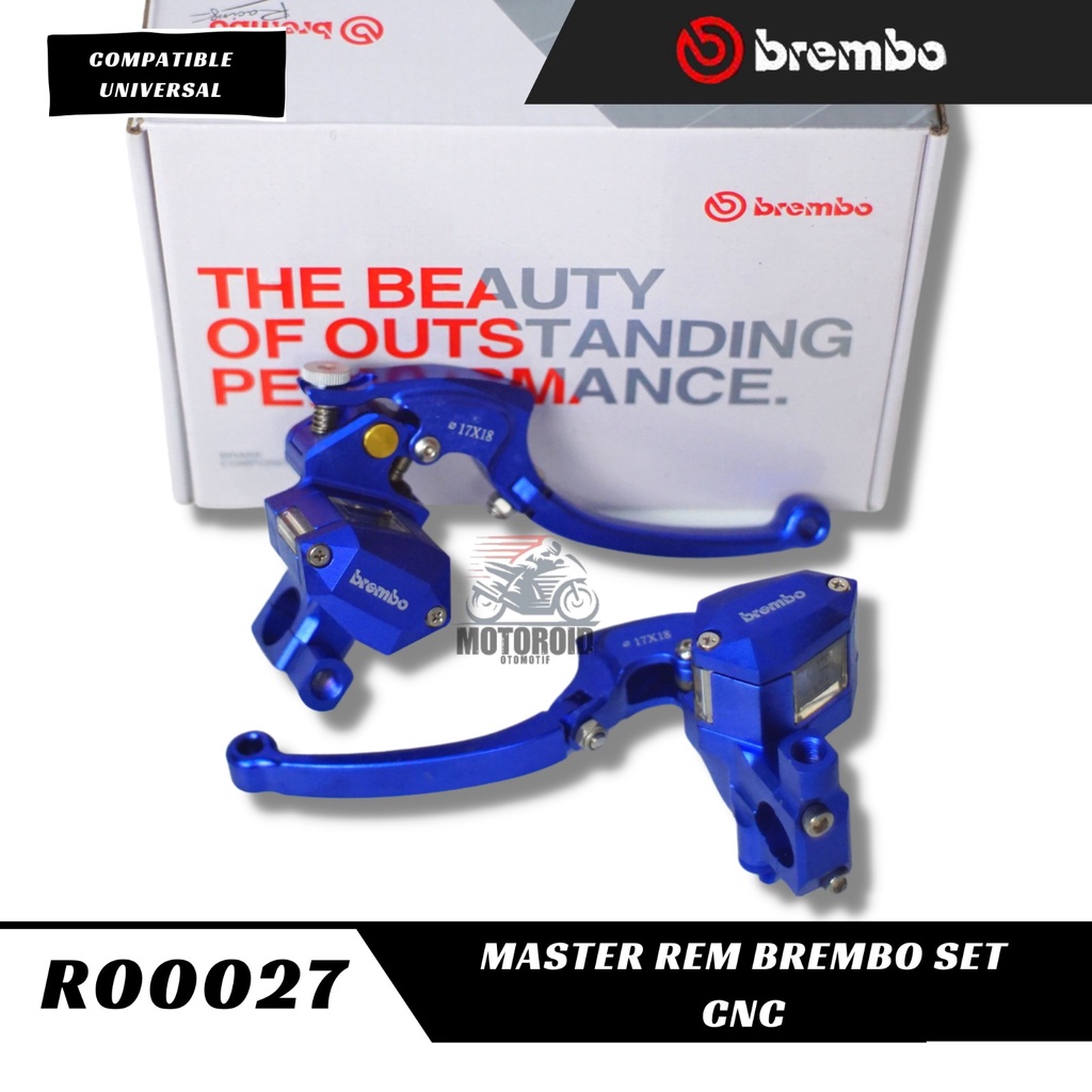 MASTER REM BRCMBO SET FULL WARNA CNC DOUBLE TABUNG SET KIRI KANAN UNIVERSAL HIDROLIK