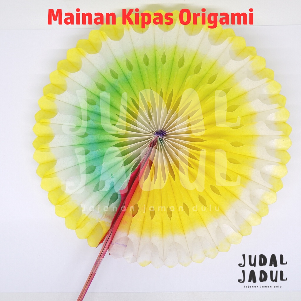 Kipas kertas / kipas kertas origami / kipas lampion / kipas pelangi lipat By JudalJadul