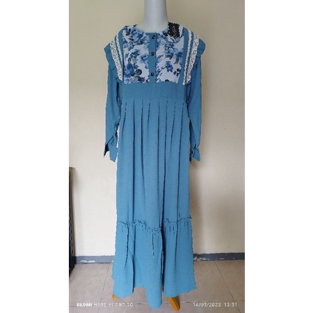 Gamis Elisha Bunga /Gamis Ibu/Gamis Crinkle /Gamis Premium