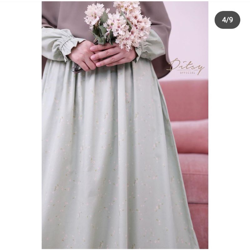 DITSY- MAILEEN GREEN SIZE S dan L (REJECT)