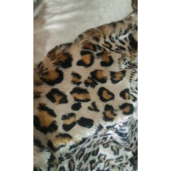 PROMO kain bulu motif macan