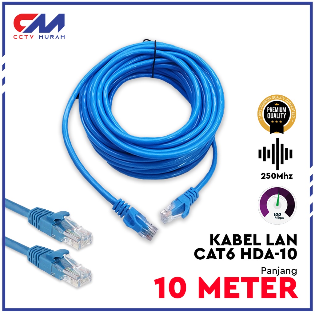 Kabel LAN CAT 6E Panjang 10 Meter