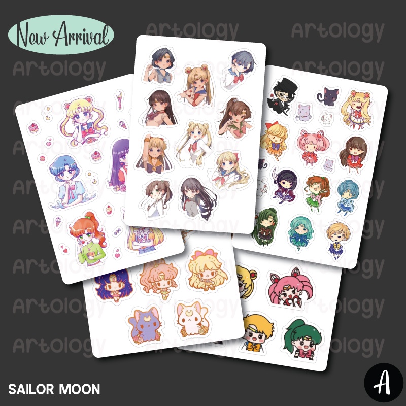 

Sticker Set Chibi Cute Sailor Moon Planner DIY Jurnal Koper Bullet Journal Bujo Aesthetic Usagi Luna Artemis Amy Anime