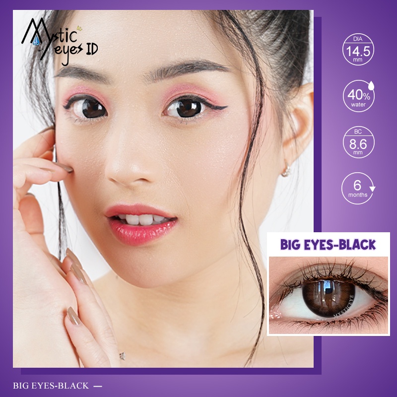 [✅COD] MYSTICEYES SOFTLENS BIG EYES SERIES BLACK COFFEE Lensa Kontak 14.5MM (NORMAL)