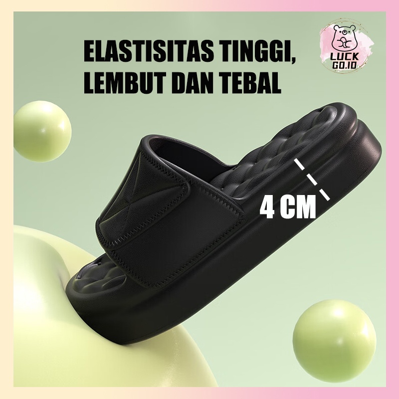 Sandal Selop Sandal Wanita Sandal Rumah Jelly Import Nyaman Empuk Sandal Pasangan Kamar Mandi Anti Slip Elastic Empuk EVA