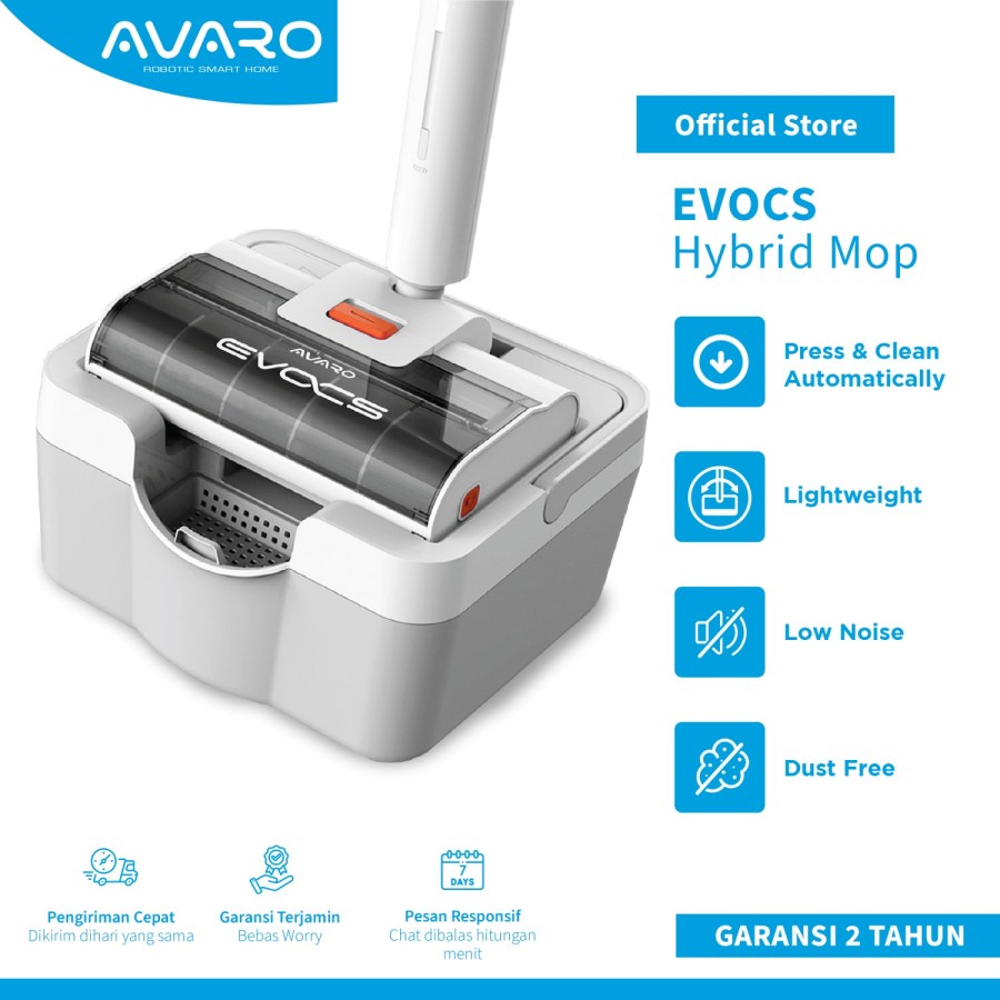 Avaro Evocs Hybrid Mop Cordless - Alat Pel Canggih Wet &amp; Cleaning