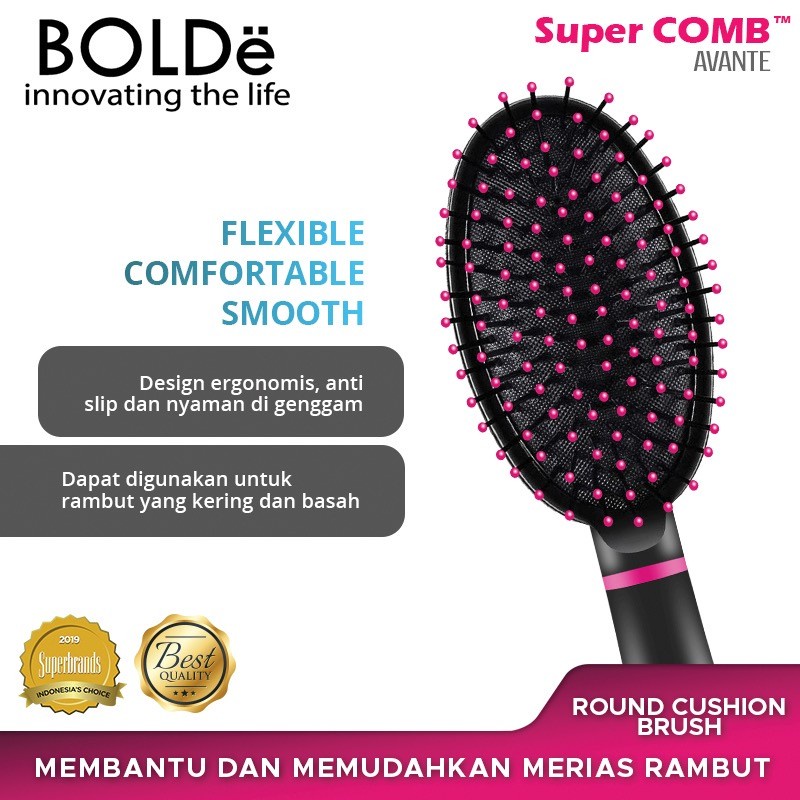 BOLDe Sisir / Super Comb Round Cushion Brush