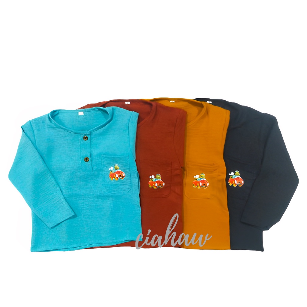 CIAHAW-02 Atasan Kaos Cottun Cringkel Unisex 1-7Tahun DTF PRINT DIGITAL