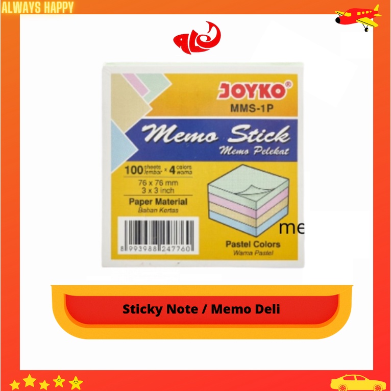 

Memo Sticky Note Kertas Memo Tempel Joyko MMS-1P Murah