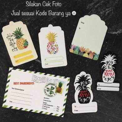 

HANGTAG CANTIK LABEL PINEAAPLE NANAS NASTAR TOPLES KOTAK GOODY BAG HT HT08 HT16 HT17 HT18 .