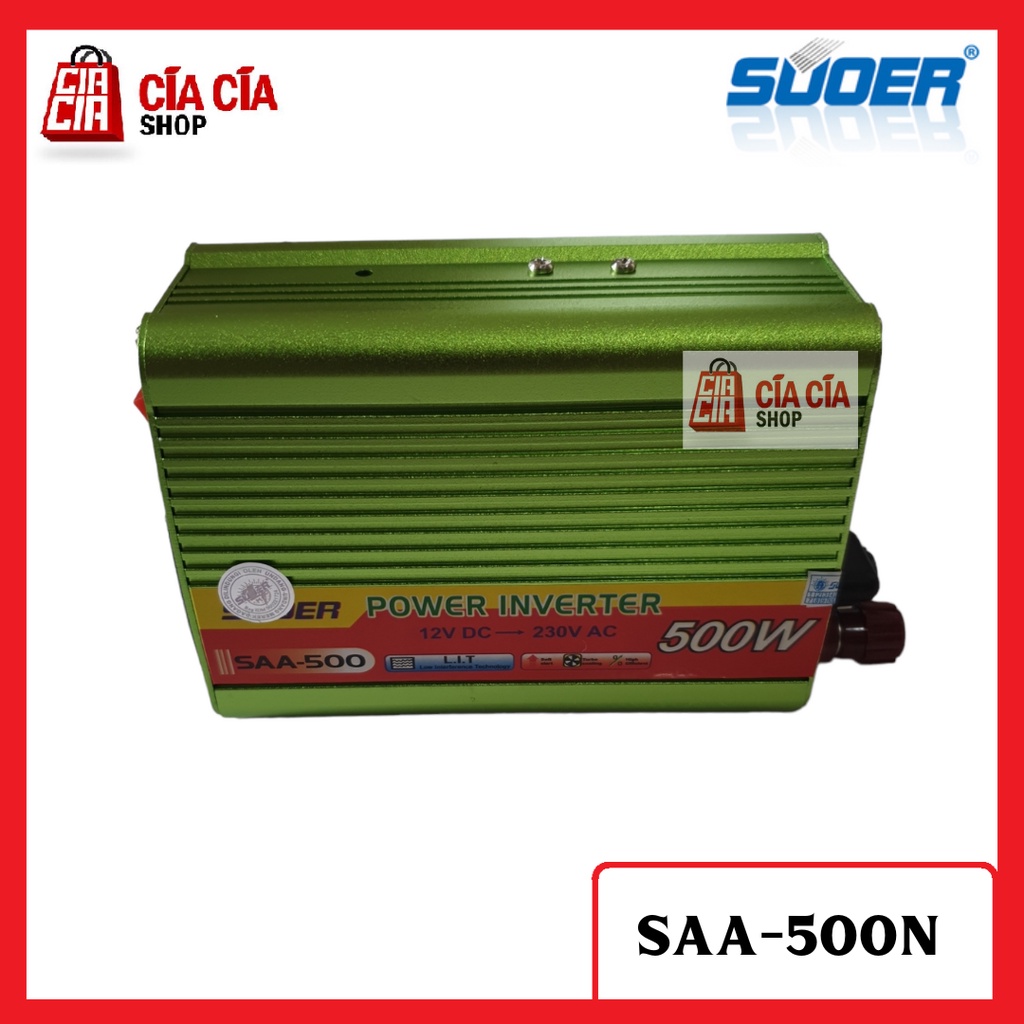 Power inverter suoer 500w DC to AC 12v to 220v SAA-500N Inverter with Buzzer Inverter 500 Watt