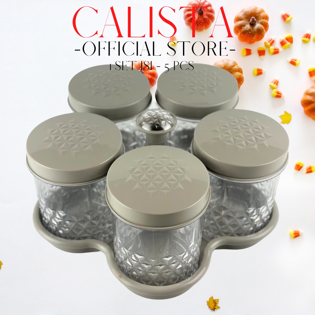 TOPLES PLASTIK CALISTA LIMA DAUN ISI 5PCS TEMPAT KUE KERING LEBARAN SET