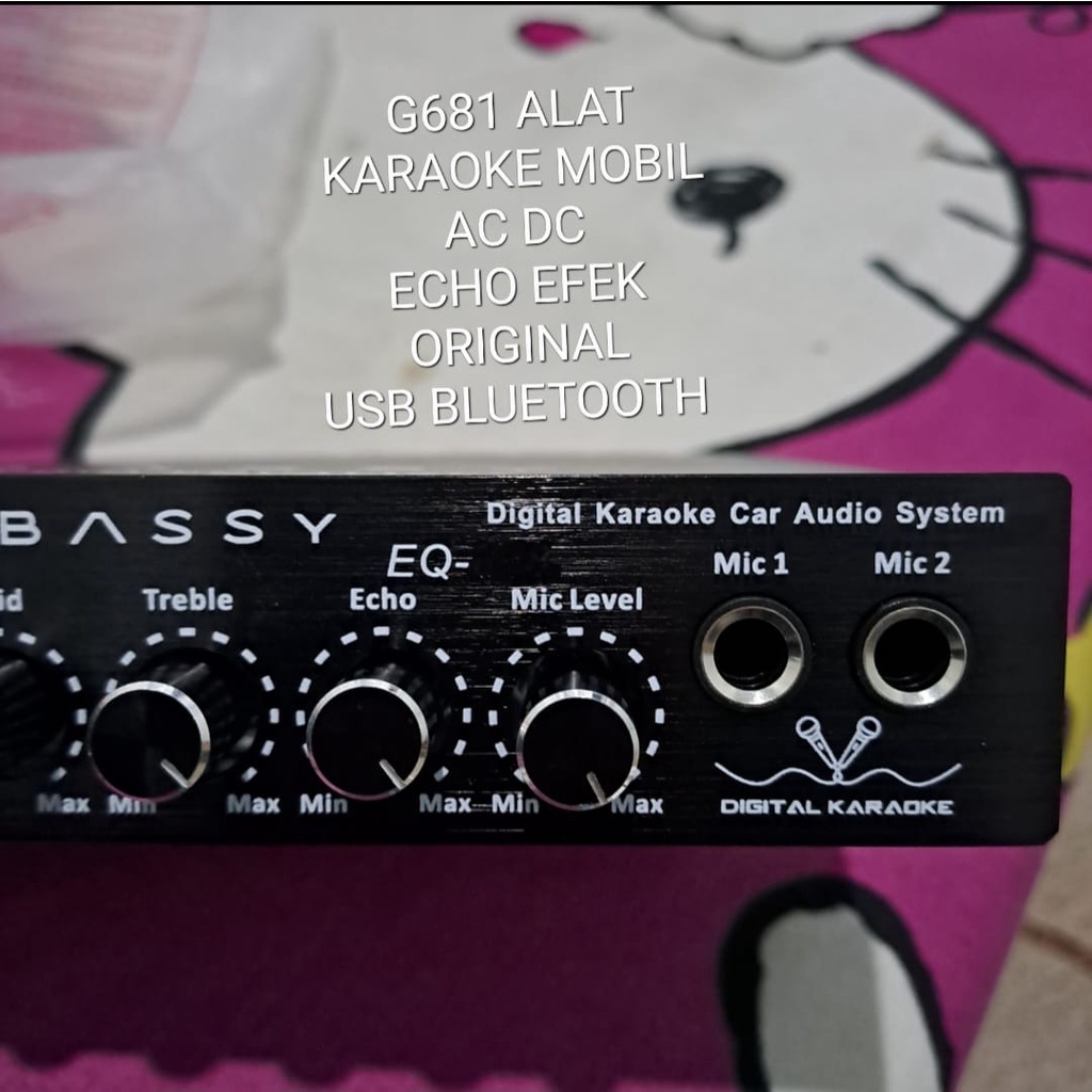 G681 ORIGINAL ALAT KARAOKE MOBILCAR AC DC ECHO EFEK EMBASSY USB BLUETOOTH EQ EQUALIZER PREAMP PARAMETRIC PARAMETER KARAOKE AUDIO PENJERNIH SUARA PROFESIONAL SYSTEM GRAPHIC DIGITAL VOKAL VOCAL TREBLE BASS TREBEL MIC MIROPHONE MIK MIKROPON VOLUME CONTROL G6