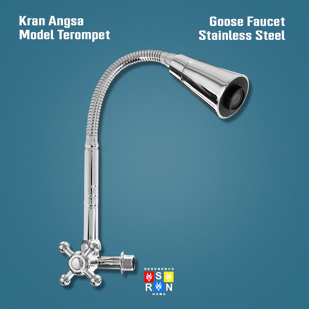 Kran Angsa Flexible / Model Terompel / Chrome Trumpet Faucet / Resonance Home