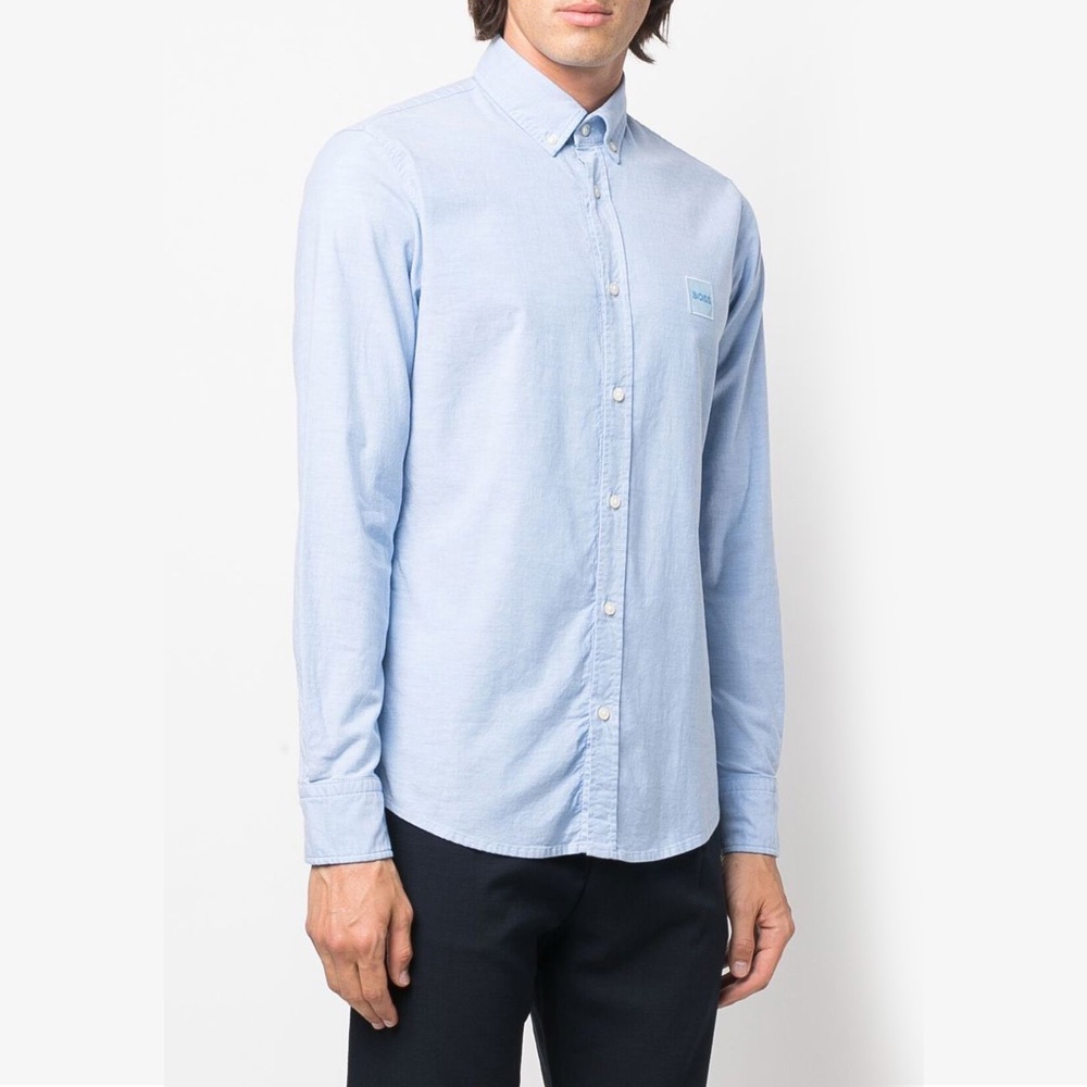 Hugo Boss SS23 Mabsoot_2 Slimfit Shirt Open Blue