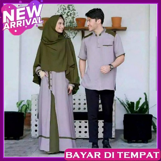 Gamis Couple Pasangan Suami Istri Baju Muslim Gamis Couple Arabi Sarimbit Suami Istri Couple Suami