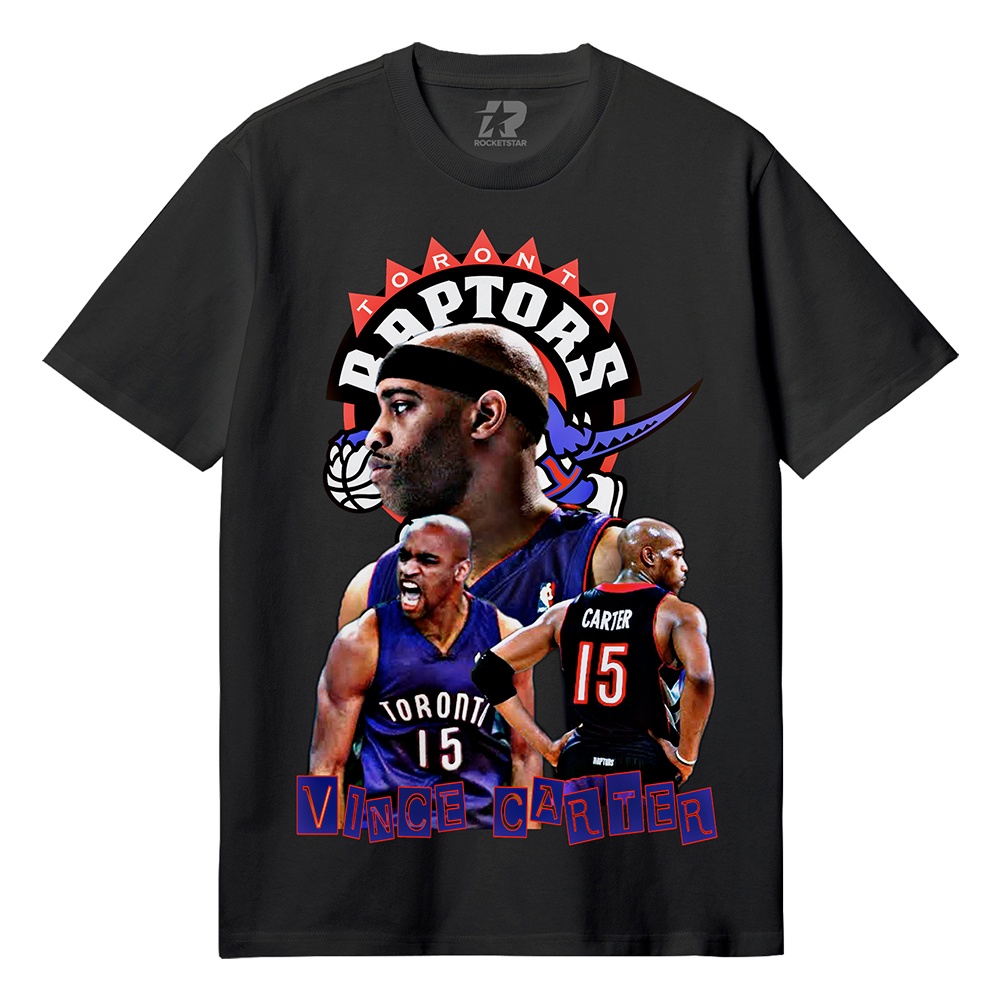 NBA - VINCECARTER RAPTORS katun combed 30s / s - m - l - xl - xxl / kaos basket /  distro /  kobe br