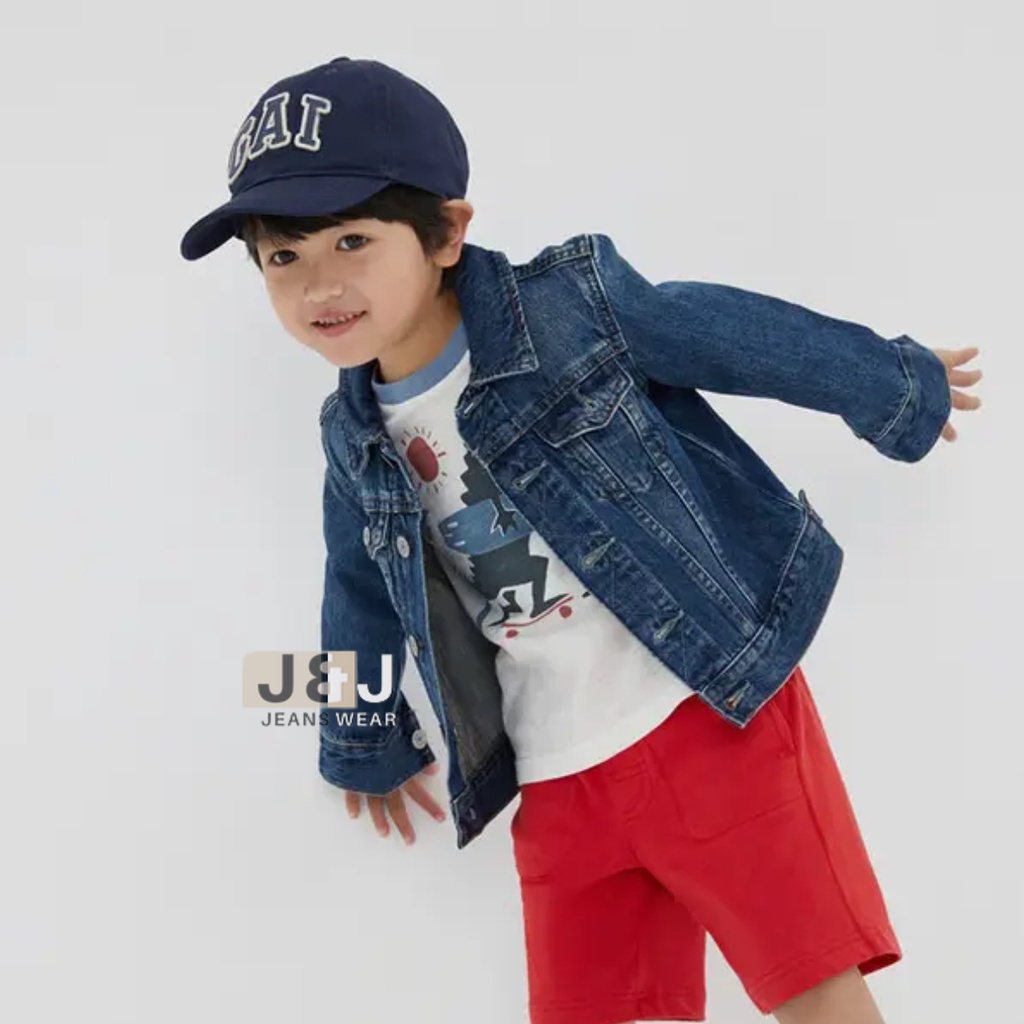 Jaket Jeans Anak Laki Laki Polos Premium