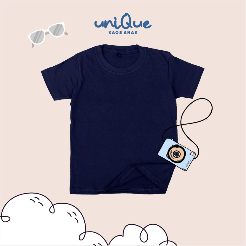 Baju Kaos Polos Anak usia 1-12 tahun // Baju Atasan anak Bahan Katun 30s // Kaos Polos Anak Tangan Pendek