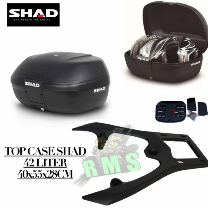Box Motor Top Box Shad Sh 42 + Bracket Honda Vario-125 /150 Beat Scopy