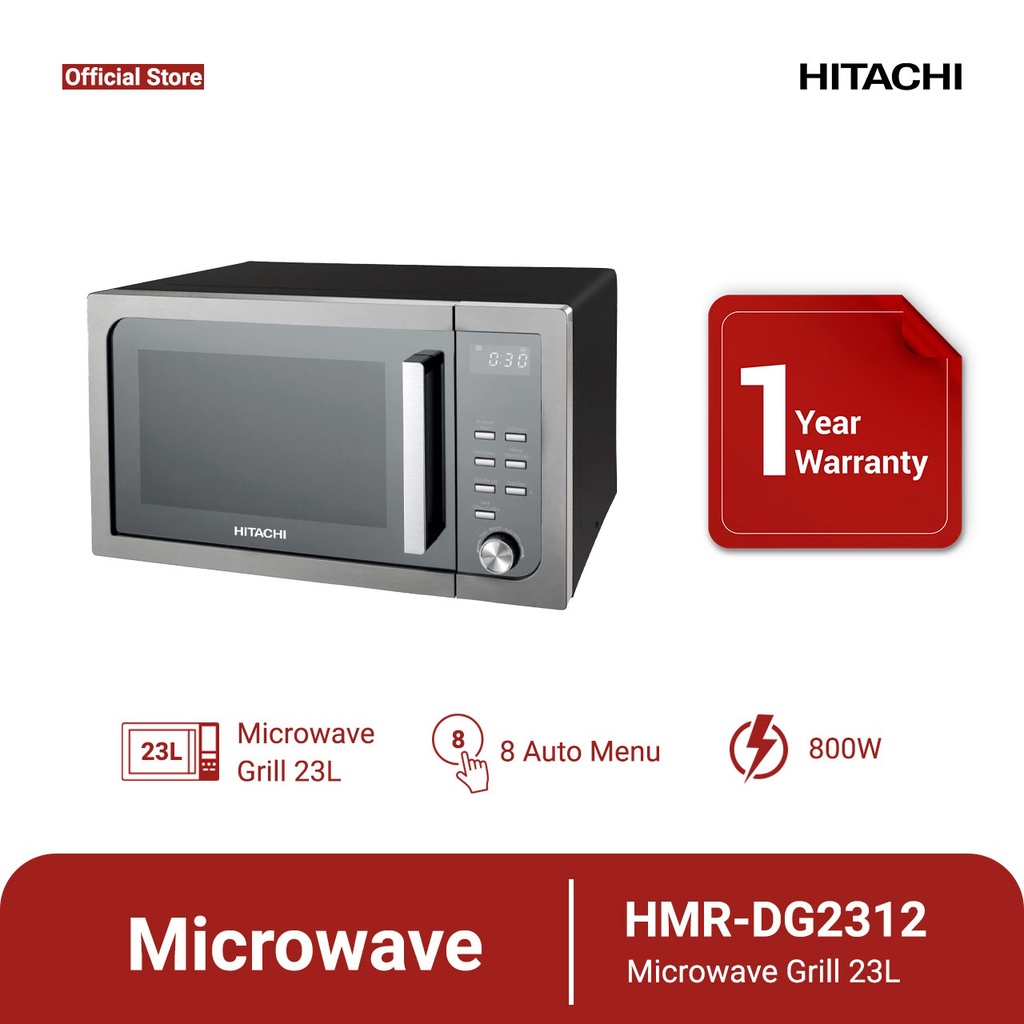 HITACHI MICROWAVE HMR -DG2312 MICROWAVE AND GRILL 23 LITER