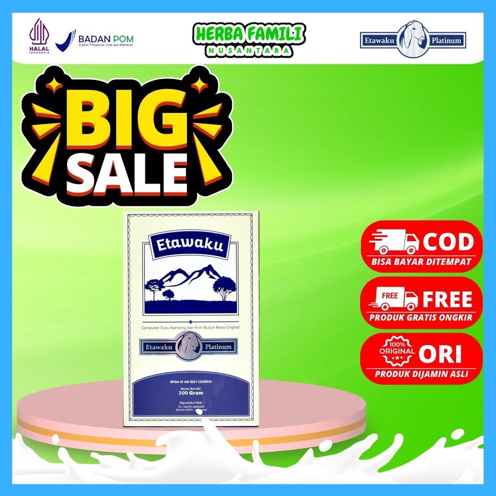 

[BIG SALE] | Etawaku [Platinum | Susu Kambing Alami Bantu Mengatasi Masalah Sesak Nafas Nyeri Sendi Pegal Linu Memperlancar ASI Membersihkan Paru-paru Agar Semakin Bugar dan Sehat