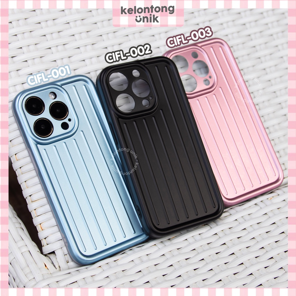 (Seri 1) For iPhone - Case Koper Metalic/ Gradation Doff Luggage Case