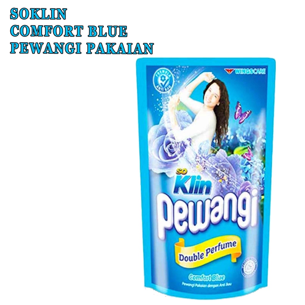 Pewangi Pakaian Double Perfume* Soklin Pewangi* Comfort Blue* 800ml