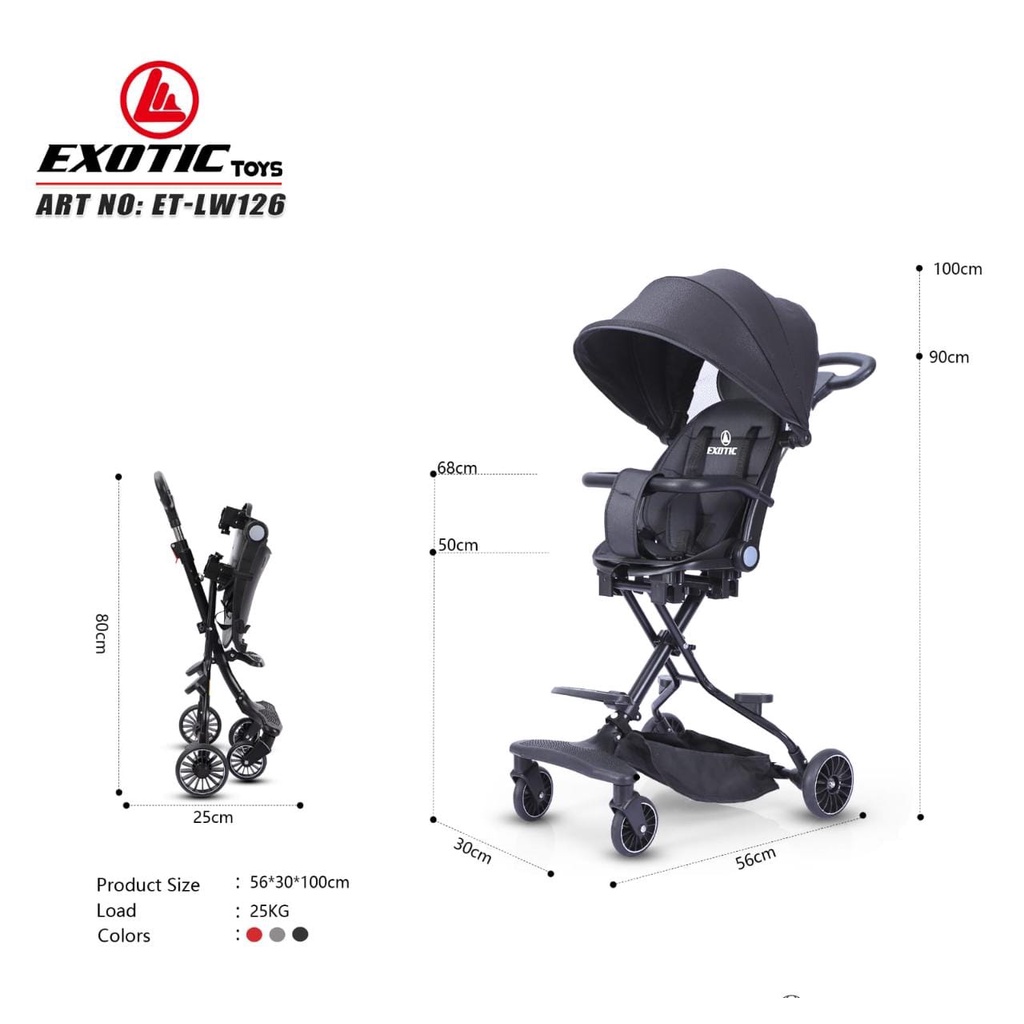 (Bisa Rebah Dan Duduk) MAGIC STROLLER SPACE BABY EXOTIC ET LW 126 LW126 LW-126