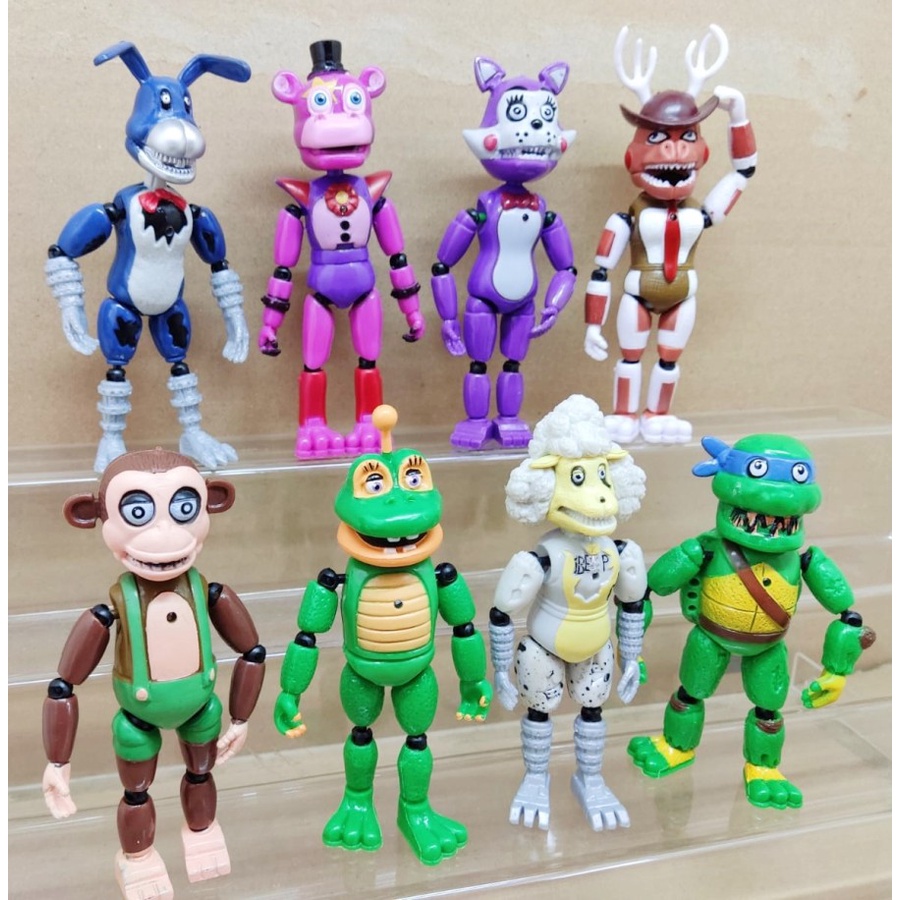 Figure FNAF Five Night At Freddy Fazbear Bonie Foxy Montgomery Glamrock