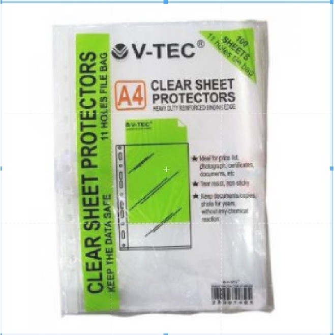 

Terlaris Pp Pocket Sheets Protector A4 V-Tec Isi 100 Sheet/ Plastik Pocket V-T