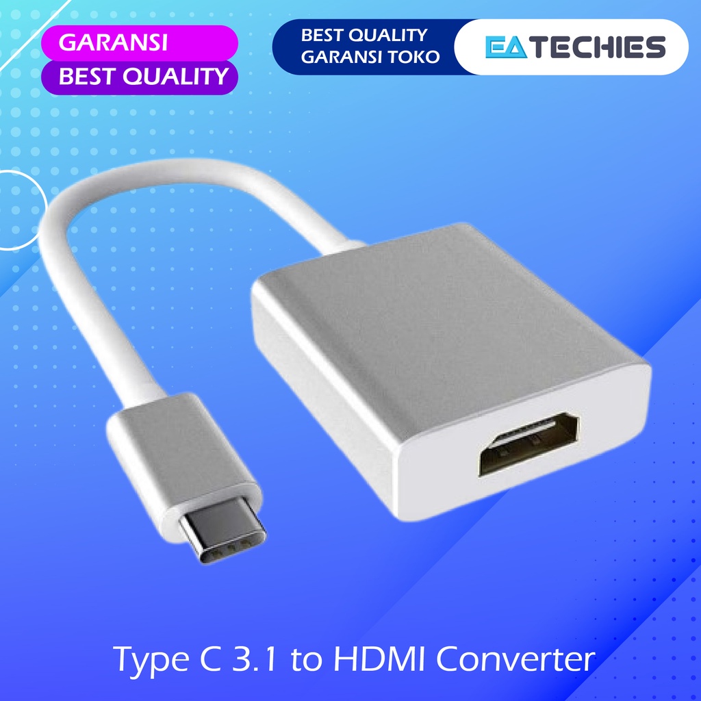 USB Type C to HDMI - USB-C 3.1 HDTV Adapter Converter Konektor Macbook Laptop Thunderbolt