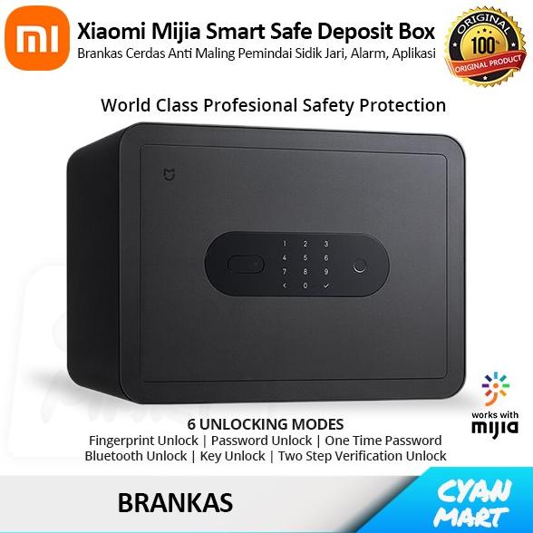 Brankas Safety Xiaomi Mijia Smart Safe Deposit Box Fingerprint Alarm MURAH