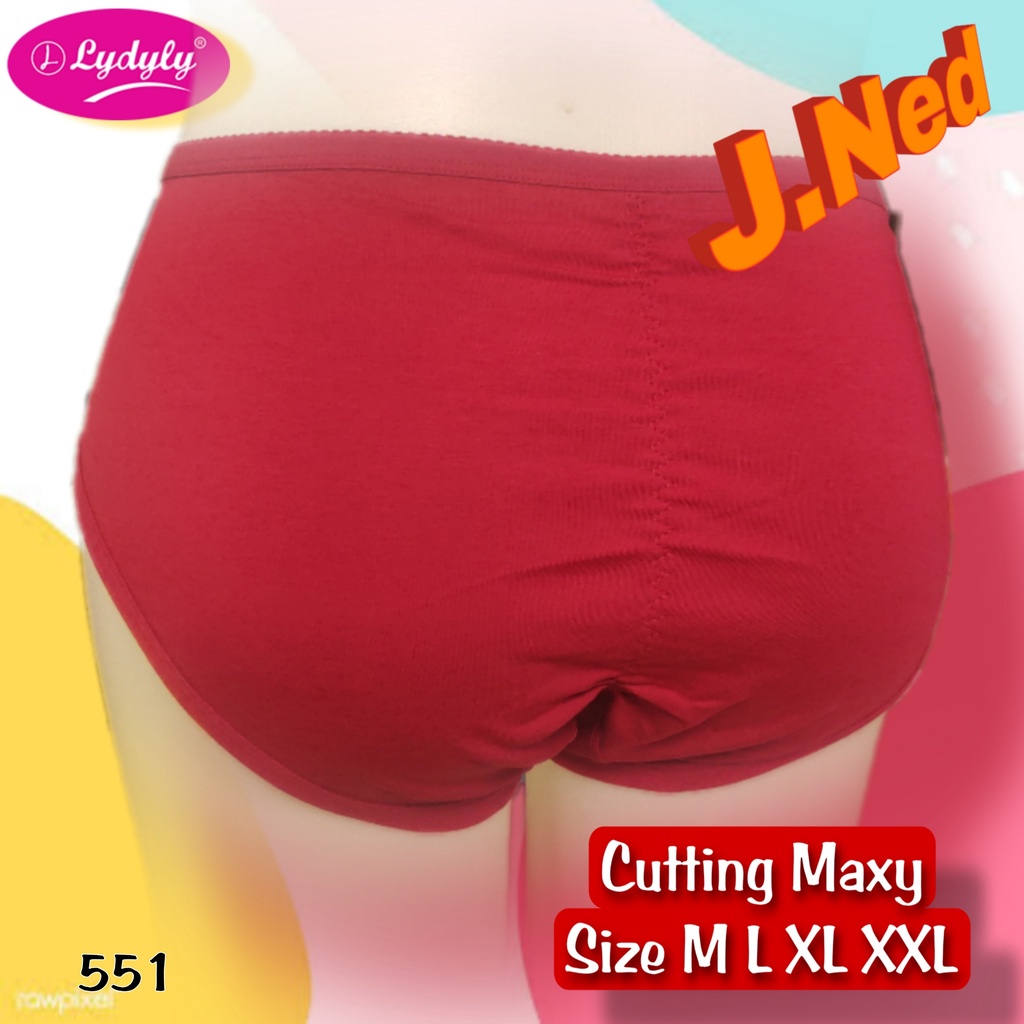 J551T - HARGA PER 3 POTONG CELANA DALAM WANITA DEWASA LYDYLY SIZE M, L, XL, XXL