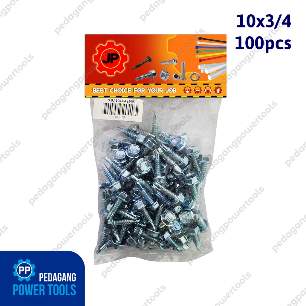 SEKRUP BAJA RINGAN 10 x 3/4 - BAUT SKRUP ROOFING PUTIH ISI 100 PCS