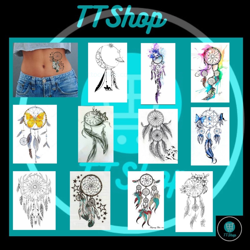 Tato temporer tahan lama dan anti air gambar dream catcher tapi sampai sebulan ,tato temporary semi 