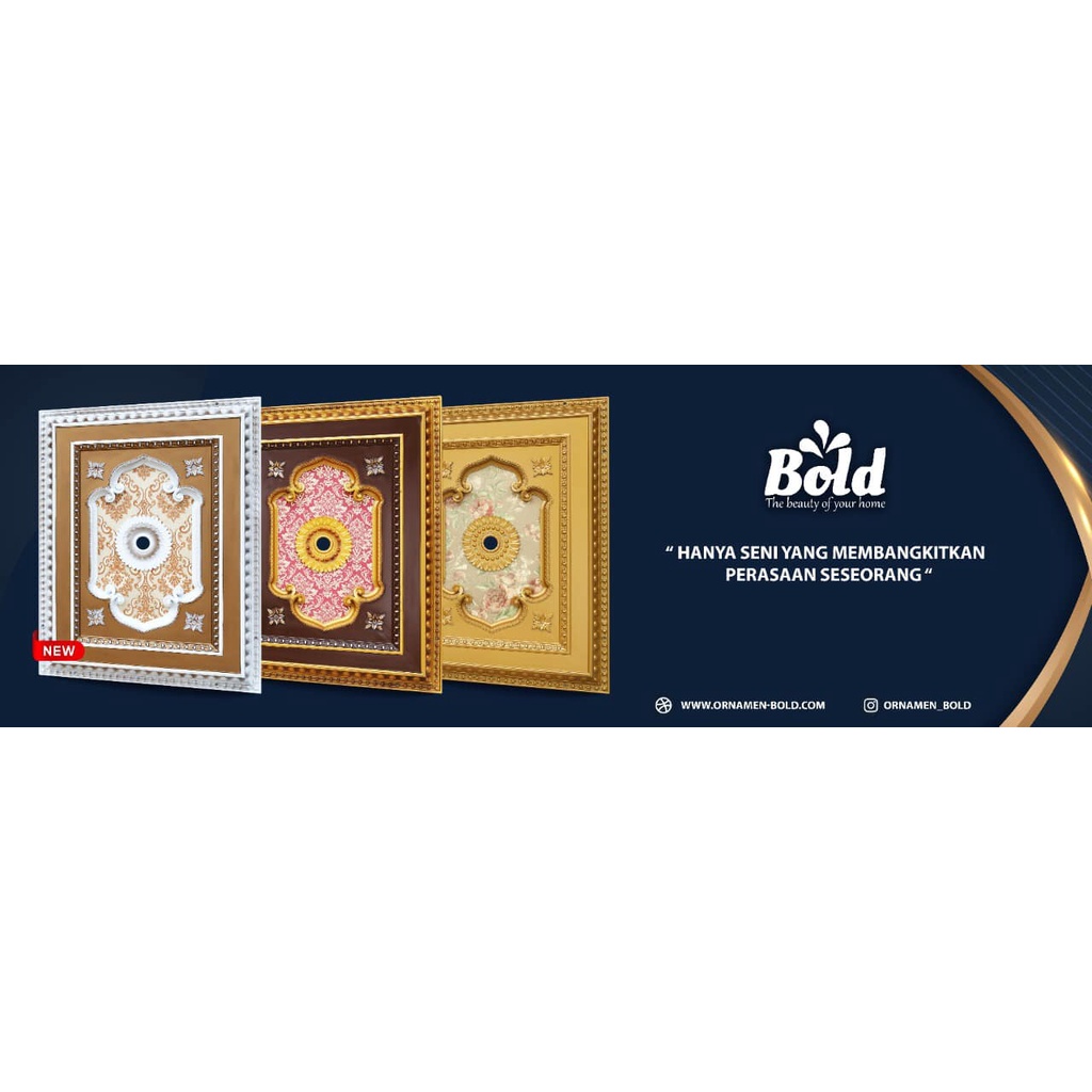 Ornamen bold lampu plafon pvc 70 x 90 / ornamen jumbo plafon pvc /ornamen plavon pvc / Lampu plafon 