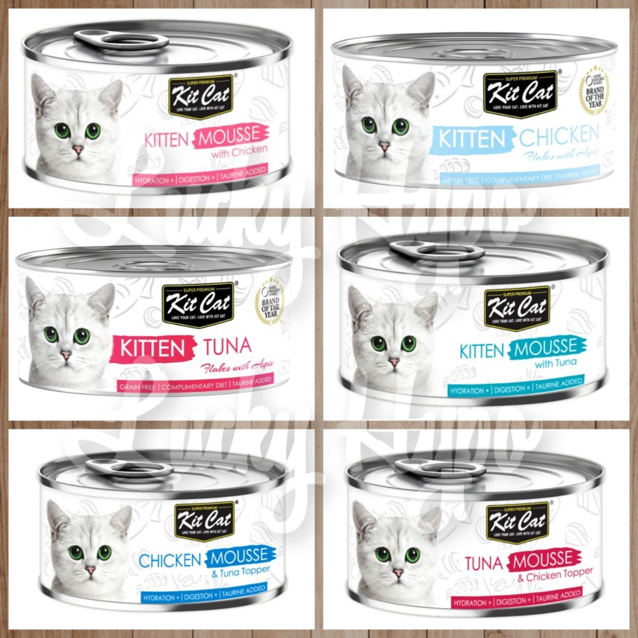 [KITTEN ]Catfood Kaleng KIT CAT Kitten &amp;Mousse Varian 80gr Makanan Kucing Basah kitcat